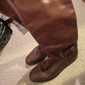 Brown leather Coach boots